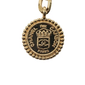 Chanel Coco Mark CAMBON Medal Motif Chain Belt, Gold Plated, Women's, CHANEL
