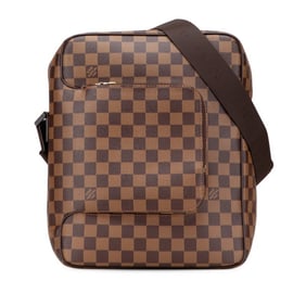 Louis Vuitton Damier Olaf MM Shoulder Bag N41441 Brown PVC Leather Women's LOUIS VUITTON