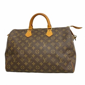 Louis Vuitton Monogram Speedy 35 Handbag M41107 Brown Women's
