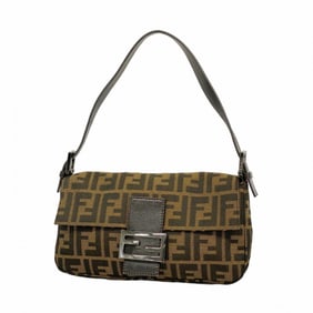 Fendi Zucca Mamma Bucket handbag in nylon canvas, brown, for women