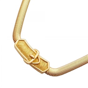 Christian Dior necklace with belt motif, GP plated gold for women