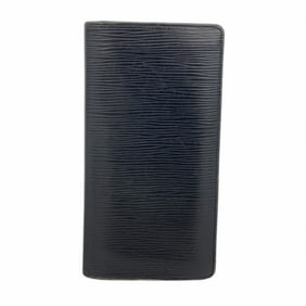 Louis Vuitton Epi Leather Long Wallet, Portefeuille Brazza M60622, Noir, Men's