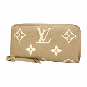 Louis Vuitton Monogram Empreinte Zippy Wallet M69794 Tourterelle Creme Women's