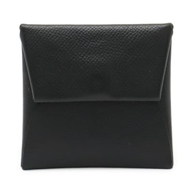 HERMES Bastia Coin Case Wallet/Coin Purse in Black Epsom Leather with Z Stamp