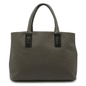 BOTTEGA VENETA Marco Polo Tote Bag, Shoulder Tote, PVC Leather, Gray, Black, 222498