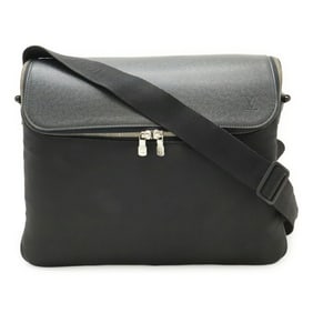 LOUIS VUITTON Taiga Taimir Shoulder Bag, Leather and Canvas, Ardoise M30862