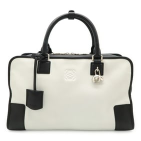 LOEWE Amazona 36 Anagram Limited Edition Handbag in Two-Tone Leather, Black and White, 35279A22PL