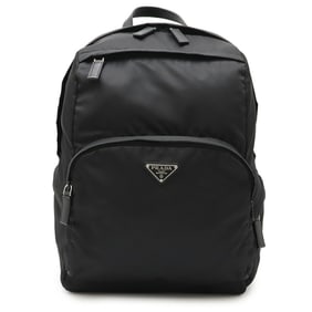 PRADA Re-Nylon Backpack, Nylon and Leather, Black, 2VZ104