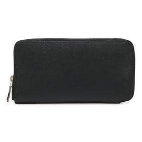 HERMES Azap Long Silkin Round Wallet in Black Epsom Leather with Q Stamp