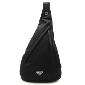 Prada Tessuto Triangle Crossbody Bag, Sling Shoulder Nero Nero, Black, Purchased at a Japanese