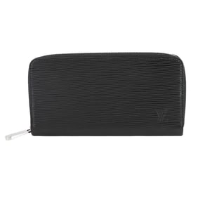 Louis Vuitton Epi Zippy Wallet, Round Long Wallet in Leather, Noir, M61857, RFID