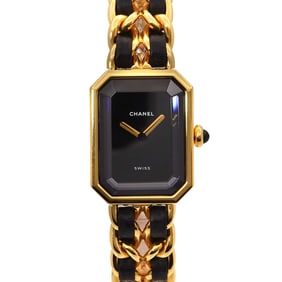 CHANEL Premiere Women's Watch, Size M, H0001, Black and Gold, Quartz Movement