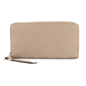 Louis Vuitton Monogram Empreinte Zippy Wallet, Round Long Leather, Tourterelle, M69034