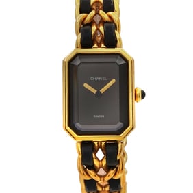 CHANEL Premiere Women's Watch, Size M, H0001, Black and Gold, Quartz Movement