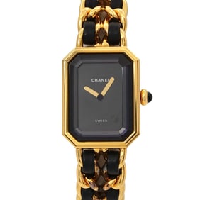 CHANEL Premiere Women's Watch, Size S, H0001, Black and Gold, Quartz Movement