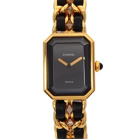 CHANEL Premiere Women's Watch, Size M, H0001, Black and Gold, Quartz Movement