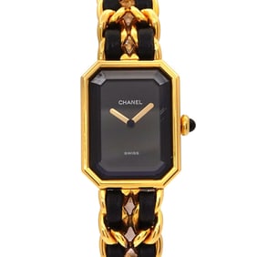 CHANEL Premiere Women's Watch, Size M, H0001, Black and Gold, Quartz Movement