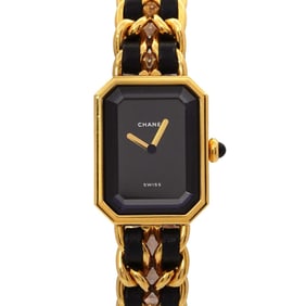 CHANEL Premiere Women's Watch, Size L, H0001, Black and Gold, Quartz Movement