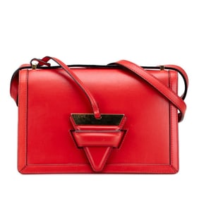 LOEWE Barcelona Crossbody Shoulder Bag in Red Leather for Women