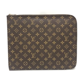 LOUIS VUITTON M53456 Poche Document Second Bag, Case, L-Zip Clutch Unisex, Brown
