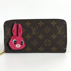LOUIS VUITTON M83689 Monogram Nicolas Ghesquière Zippy Wallet, Round Zip Long Canvas, Women's, Pink