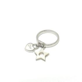 Christian Dior Star Heart Ring, Women's, Silver, Size 10, Like New