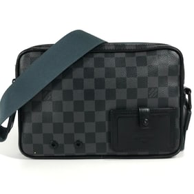 LOUIS VUITTON N40188 Damier Graphite Alpha Messenger Bag, Crossbody Shoulder Canvas, Unisex, Black