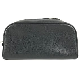 LOUIS VUITTON M30222 Taiga True Toilet PM Pouch/Second Bag in Leather, Unisex, Ardoise Black