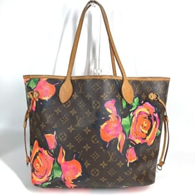 LOUIS VUITTON M48613 Monogram Rose Neverfull MM Shoulder Bag/Tote Bag in Canvas, Brown, Women's