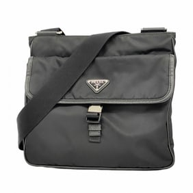 Prada shoulder bag in black nylon for men and women
