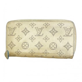 Louis Vuitton Mahina Zippy Wallet M69215 Snow Blue Orange Women's