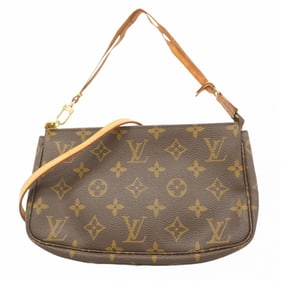 Louis Vuitton Monogram Pochette Accessoires M51980 Brown Women's Pouch