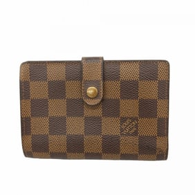 Louis Vuitton Damier Porte Monnaie Bi-fold Viennois Wallet N61664 Ebene Women's