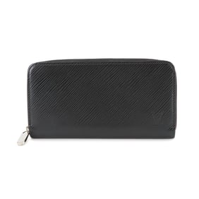 Louis Vuitton Epi Zippy Wallet, Round Long Leather, Noir, Hot Pink, M64838