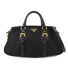 Prada 2-way Hand Shoulder Bag in Nylon and Leather (Nero Black) BN1827