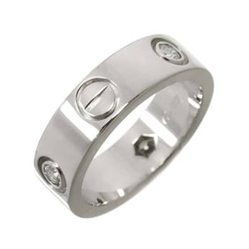 Cartier Love #49 Ring with 3 Half Diamonds in 18K White Gold (750)