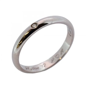 Cartier Wedding Ring 1PD Pt950 Platinum Diamond #51 Women's