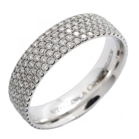 Tiffany Metro 5-Row Pavé Ring in 18K White Gold with Diamonds, Size 13, Women's