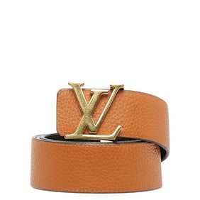 Louis Vuitton Santur LV Initial Reversible Belt, Size: 85/34, M9151, Brown, Black, Gold, Taurillon