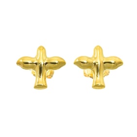 Tiffany & Co. Bird and Cross Earrings in 18K Yellow Gold (750p)