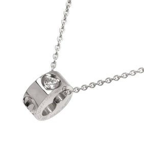 Louis Vuitton Empreinte Pendant Necklace, 40cm, Diamond, 18K White Gold, 750