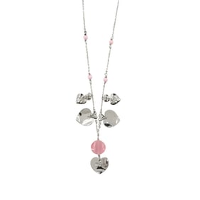 Christian Dior heart motif necklace in silver