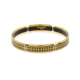 Hermes HERMES enamel PM bangle bracelet gold black Email