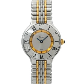 Cartier Must 21 Vantianne SM Two-tone Watch W10075F4 Women's Silver Quartz