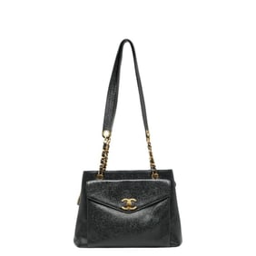 CHANEL Coco Mark Tote Bag in Black Caviar Skin for Women