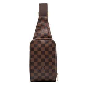Louis Vuitton Damier Geronimos Shoulder Bag, Body Waist Bag N51994 Brown PVC Leather Men's LOUIS