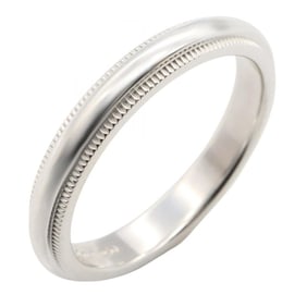 Tiffany & Co. Milgrain Ring, Pt950 Platinum, Men's and Women's, Silver