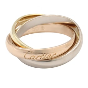 Cartier Trinity Ring, Women's Jewelry, 18K Yellow Gold, White Pink Silver