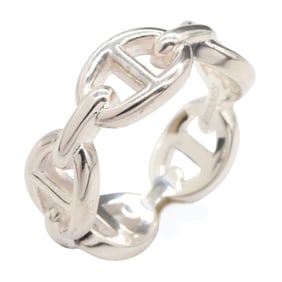Hermes Hermès Chaine d'Ancre Ring, 925 Sterling Silver, Men's and Women's