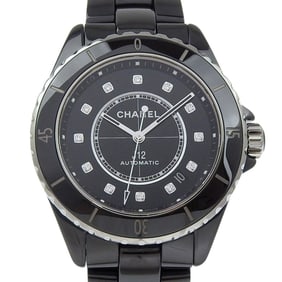CHANEL J12 Watch, 12-Piece Diamond, Cal. 12.1, H5702, Ceramic, Automatic, Analog Display, Black